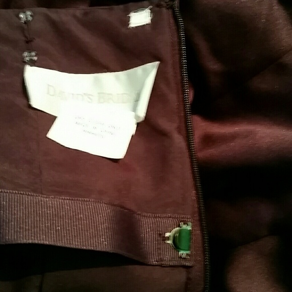 Strapless purple dress David's Bridal style F11165 - Picture 7 of 8